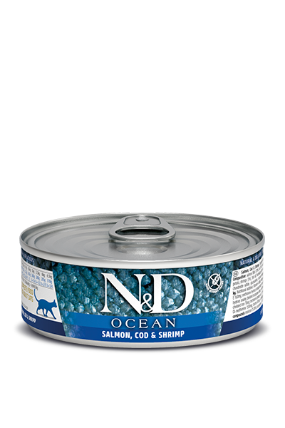 N&D Ocean Cat Canned Food Salmon, Cod & Shrimp 2.8OZ-Four Muddy Paws