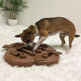 Nina Ottosson Dog Hide N'Slide Composite Puzzle Brown Level 2-Four Muddy Paws