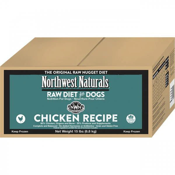 Northwest Naturals Frozen Chicken Nuggets Bulk Box 15lbs-Four Muddy Paws