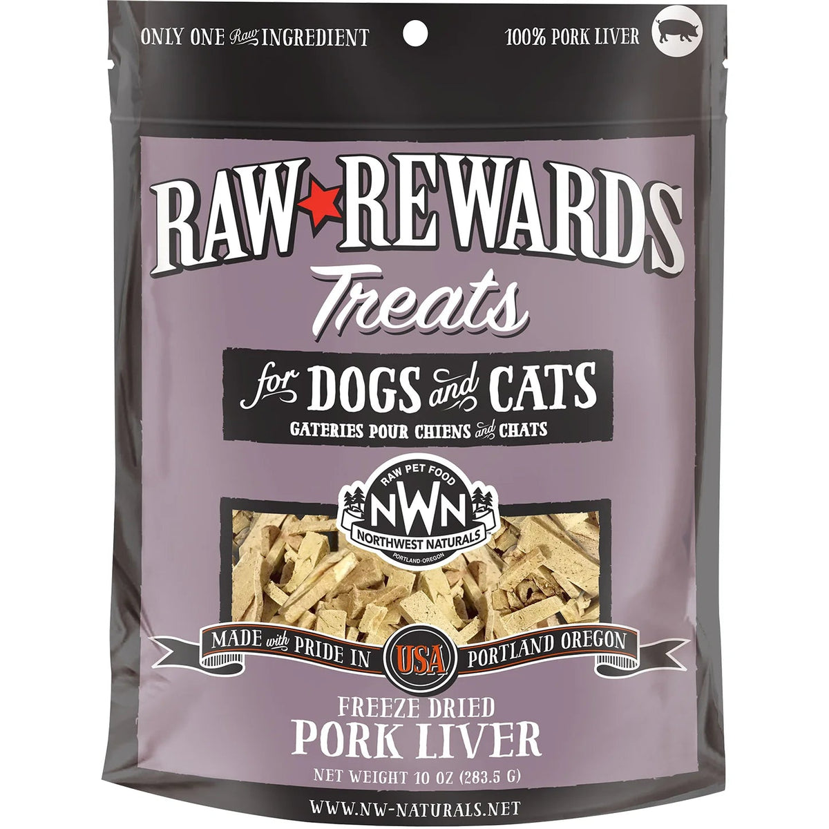 Northwest Naturals Raw Rewards Pork Liver Treats 3oz-Four Muddy Paws