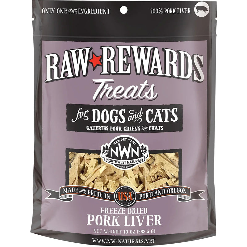 Northwest Naturals Raw Rewards Pork Liver Treats 3oz-Four Muddy Paws