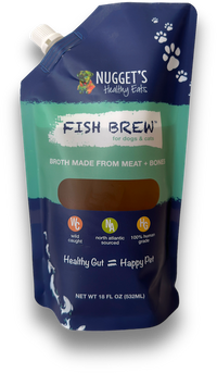 Nugget's Healthy Eats Dog Cat Frozen Fish Broth 18oz-Four Muddy Paws