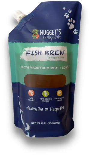 Nugget's Healthy Eats Dog Cat Bone Broth Butter Beef 12oz