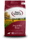 NutriSource Wholesome Grain Adult Beef & Rice Dog Food 5lb-Four Muddy Paws