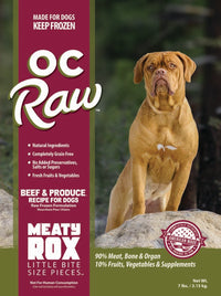 OC Raw Beef & Produce Meaty Rox Frozen Dog Food 7lbs-Four Muddy Paws