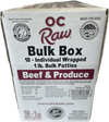 OC Raw Beef & Produce Patties Bulk Bag 18lbs-Four Muddy Paws