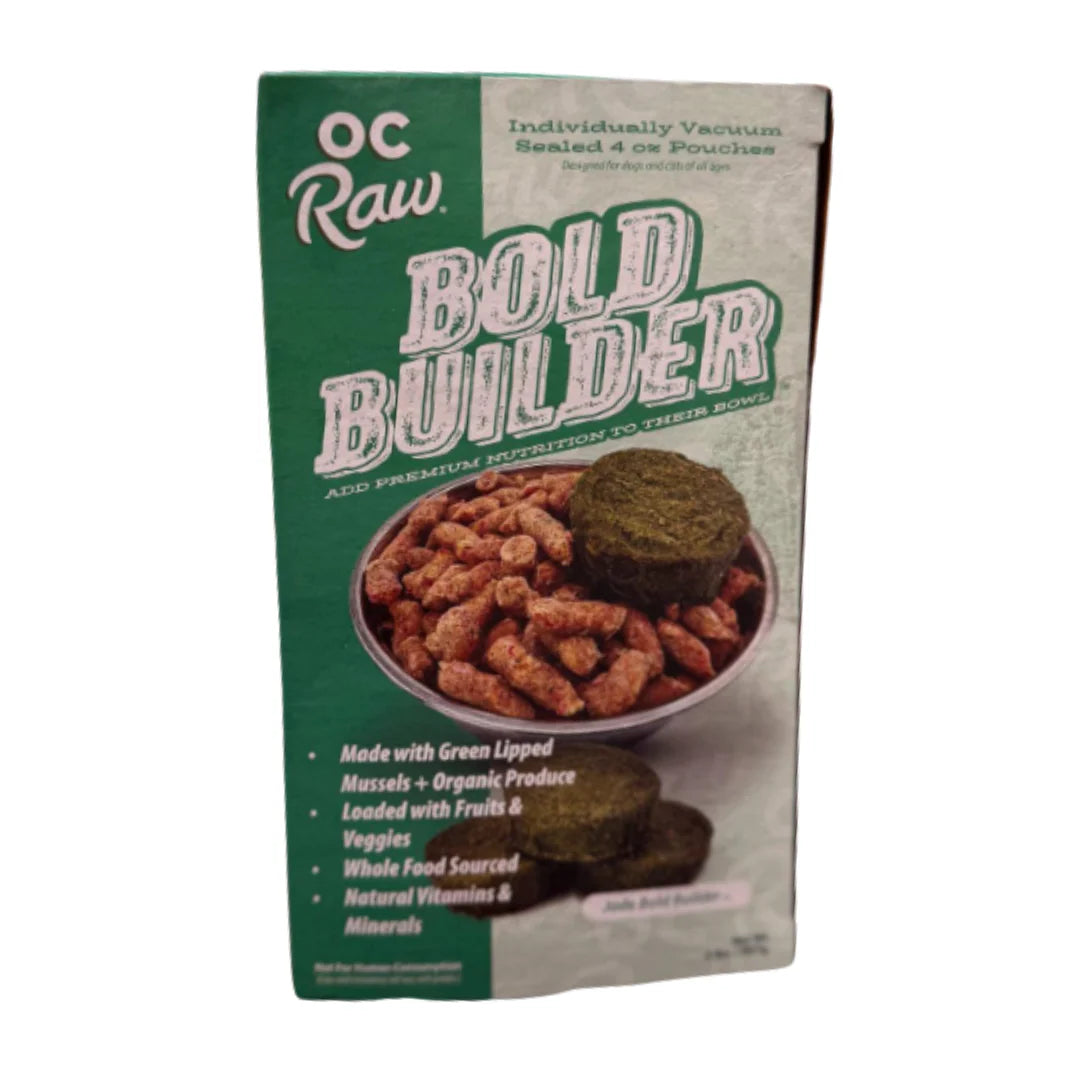 OC Raw Bold Builder Jade Green Lipped Mussels 2lbs-Four Muddy Paws