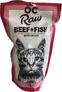 OC Raw Cat Beef & Fish Frozen Rox 2lbs-Four Muddy Paws