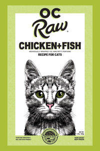 OC Raw Cat Chicken & Fish Frozen Rox 2lbs-Four Muddy Paws