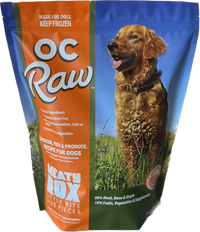 OC Raw Chicken, Fish & Produce Meaty Rox Frozen Dog Food 3lbs-Four Muddy Paws