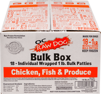 OC Raw Chicken, Fish & Produce Patty Bulk 18lb-Four Muddy Paws
