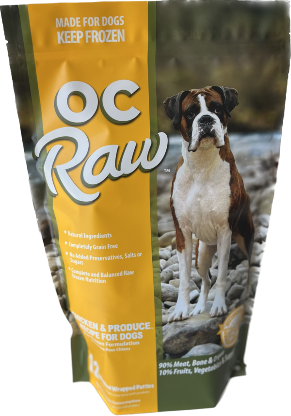 OC Raw Chicken & Produce Patty 6lbs-Four Muddy Paws