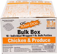 OC Raw Chicken & Produce Patty Bulk 18lb-Four Muddy Paws