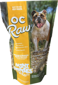 OC Raw Doggie Mini Patties Chicken & Produce 4lbs-Four Muddy Paws