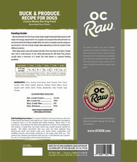 OC Raw Duck & Produce Meaty Rox Frozen Dog Food 3lbs-Four Muddy Paws