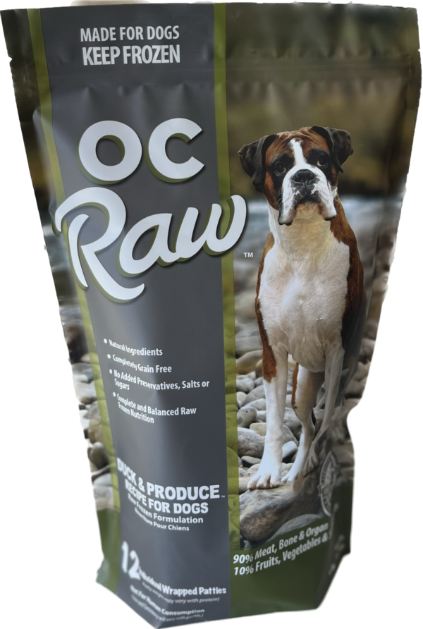 OC Raw Duck & Produce Patty 6.LB-Four Muddy Paws