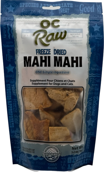 OC Raw Freeze Dried Mahi Mahi 3.2oz-Four Muddy Paws