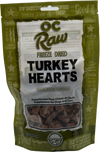 OC Raw Freeze Dried Turkey Hearts 4oz-Four Muddy Paws