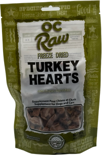 OC Raw Freeze Dried Turkey Hearts 4oz-Four Muddy Paws