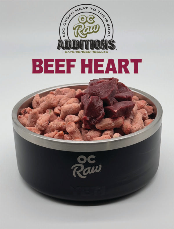OC Raw Frozen Beef Hearts 2lbs-Four Muddy Paws