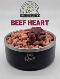 OC Raw Frozen Beef Hearts 2lbs-Four Muddy Paws