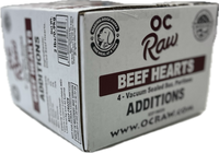 OC Raw Frozen Beef Hearts 2lbs-Four Muddy Paws