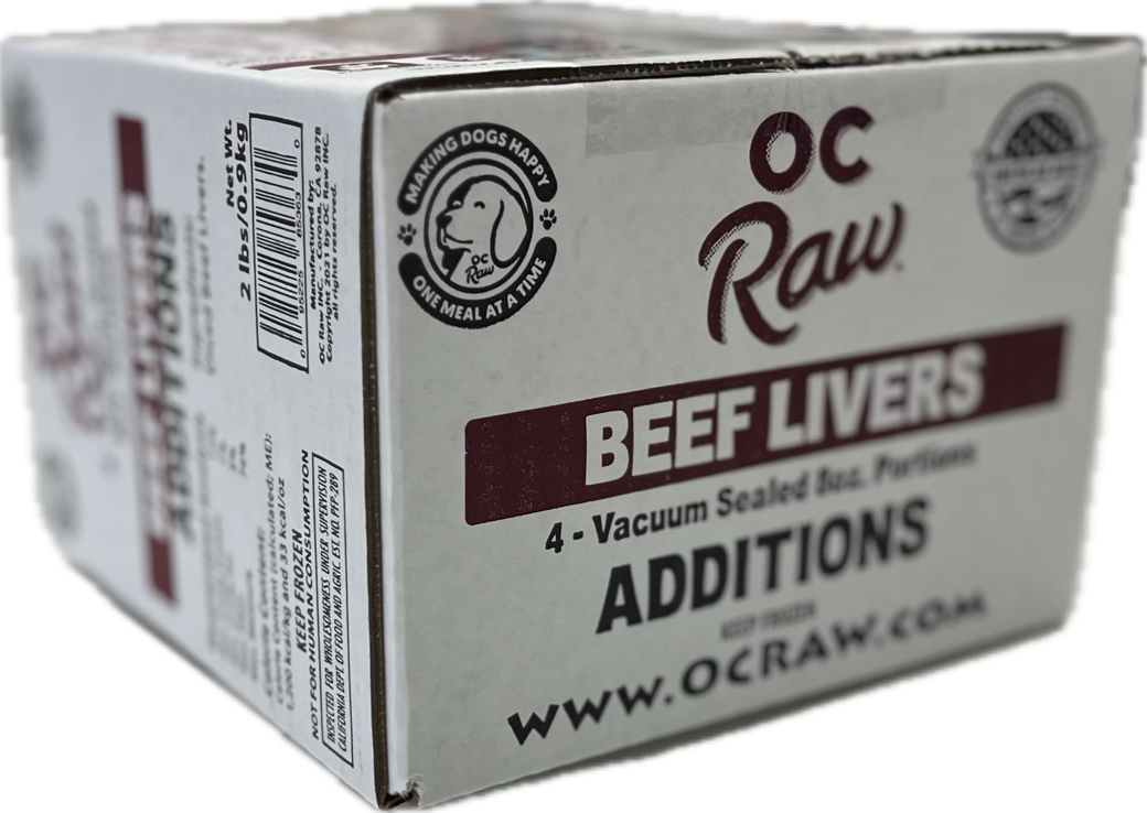OC Raw Frozen Beef Liver 2lbs-Four Muddy Paws