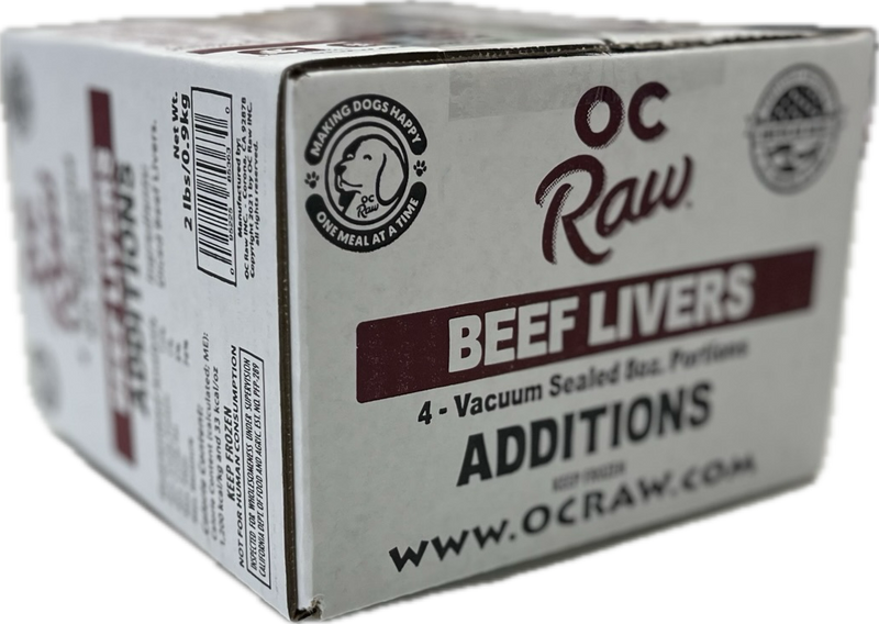 OC Raw Frozen Beef Liver 2lbs-Four Muddy Paws