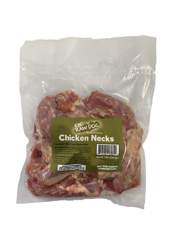 OC Raw Frozen Chicken Necks 2lbs-Four Muddy Paws