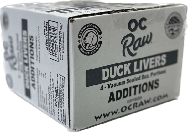 OC Raw Frozen Duck Liver 2lbs-Four Muddy Paws