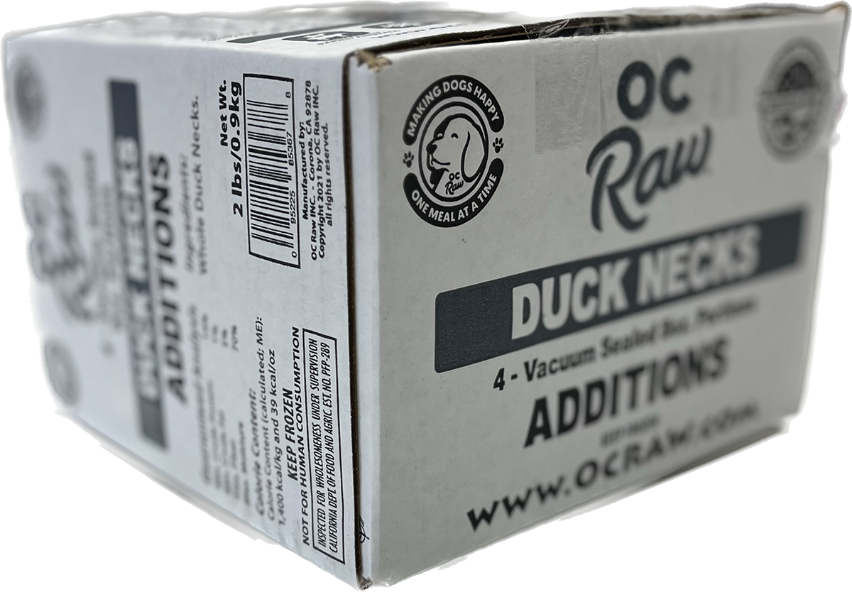 OC Raw Frozen Duck Necks 2lbs-Four Muddy Paws