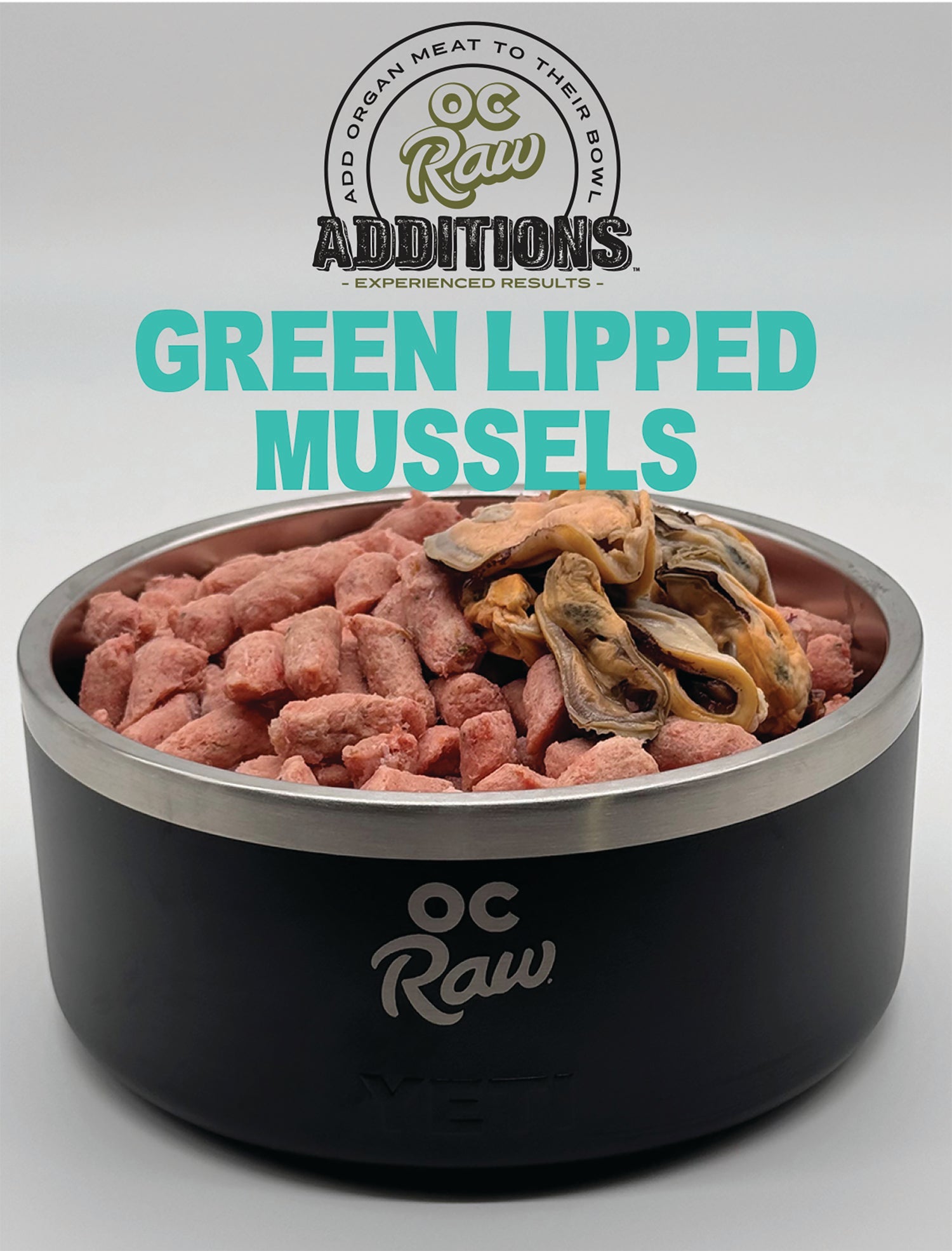 OC Raw Frozen Green Lipped Mussles Additions 2lbs-Four Muddy Paws