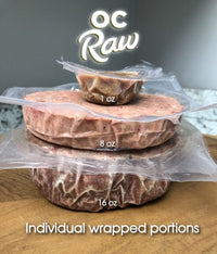 OC Raw Frozen Mini Patties Turkey and Produce 4 lb-Four Muddy Paws