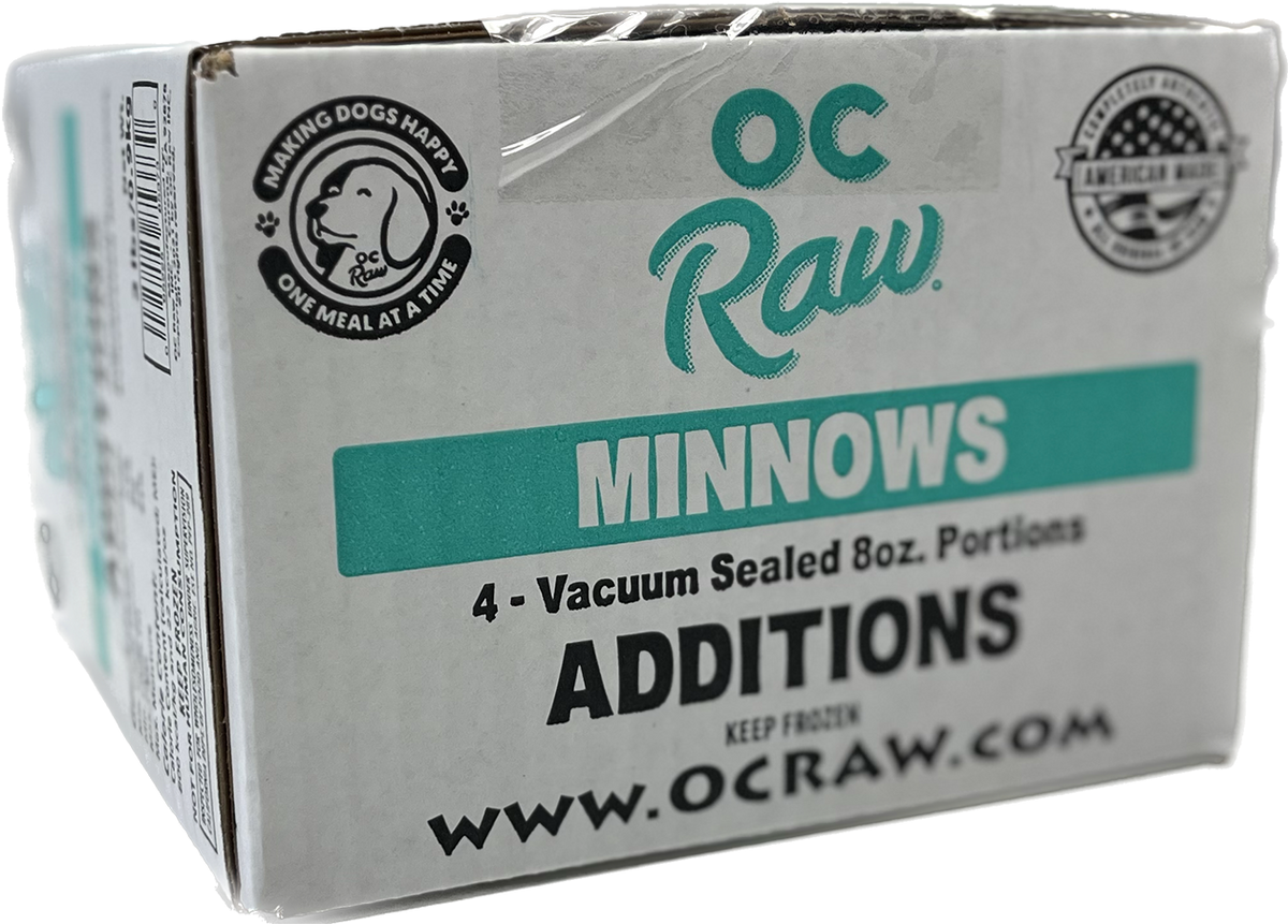 OC Raw Frozen Minnows 2lbs-Four Muddy Paws