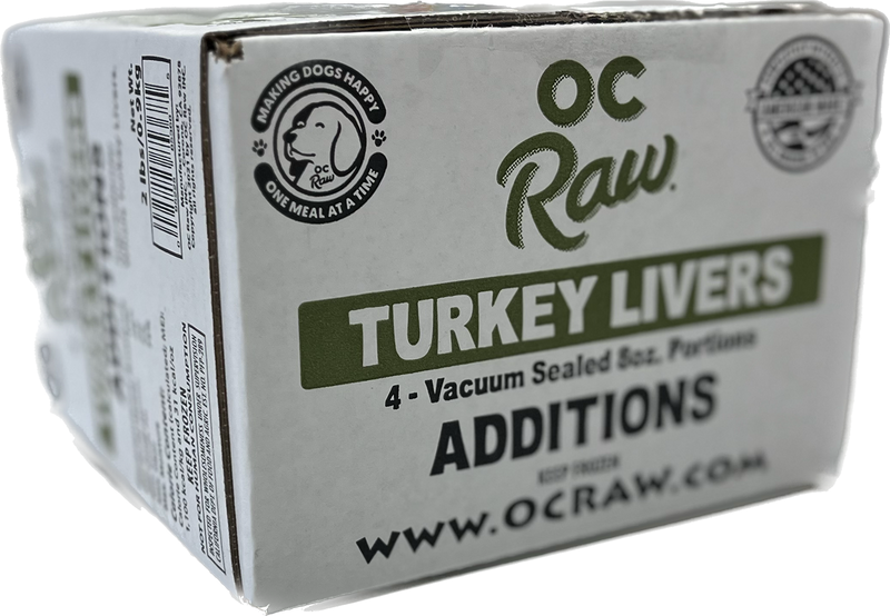 OC Raw Frozen Turkey Liver 2lbs-Four Muddy Paws