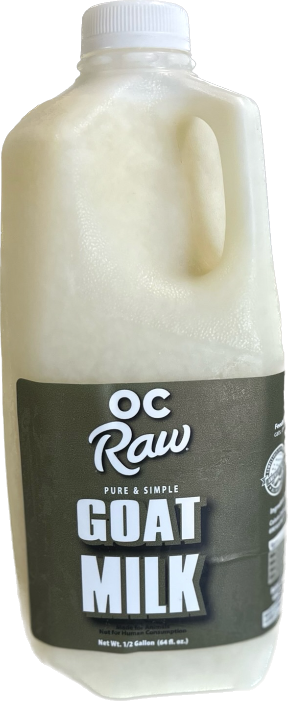 OC Raw Goat Milk 1/2 Gal-Four Muddy Paws