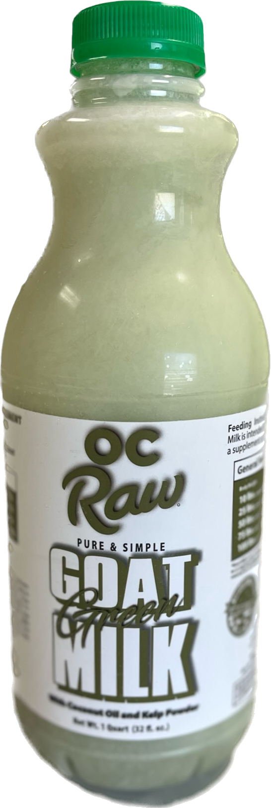 OC Raw Green Goat Milk with Coconut Oil & Kelp 32oz-Four Muddy Paws