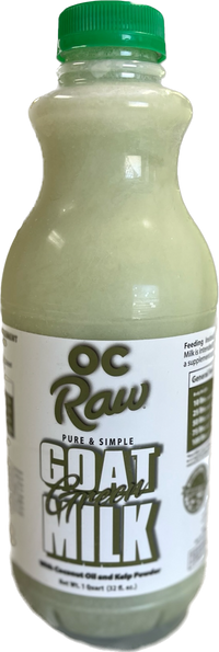 OC Raw Green Goat Milk with Coconut Oil & Kelp 32oz-Four Muddy Paws