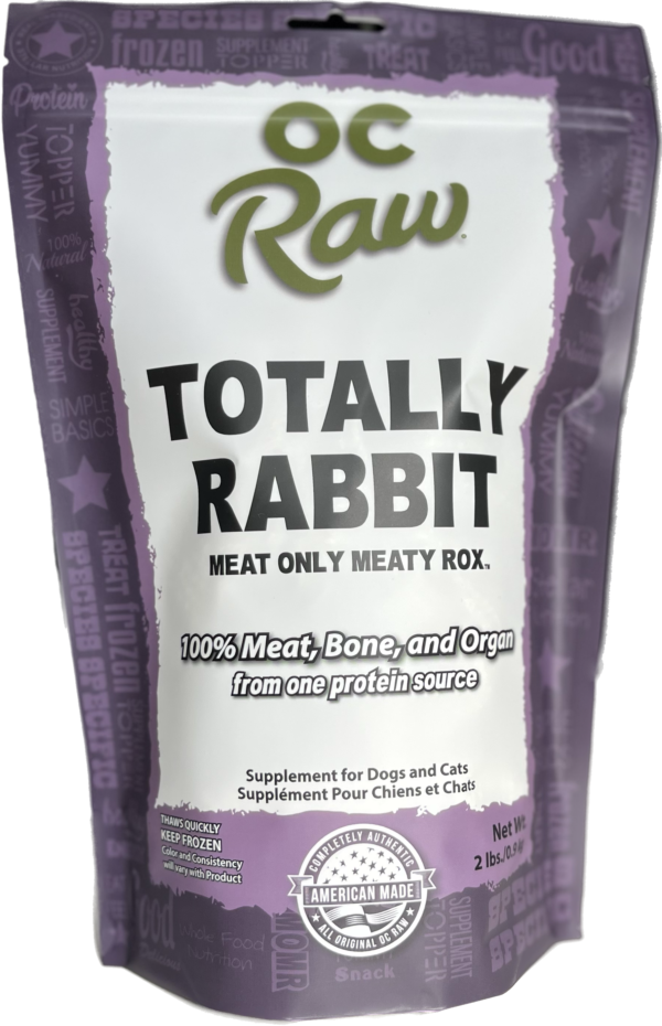 OC Raw Only Rabbit Meaty Rox Topper 2lbs-Four Muddy Paws