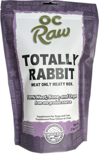 OC Raw Only Rabbit Meaty Rox Topper 2lbs-Four Muddy Paws