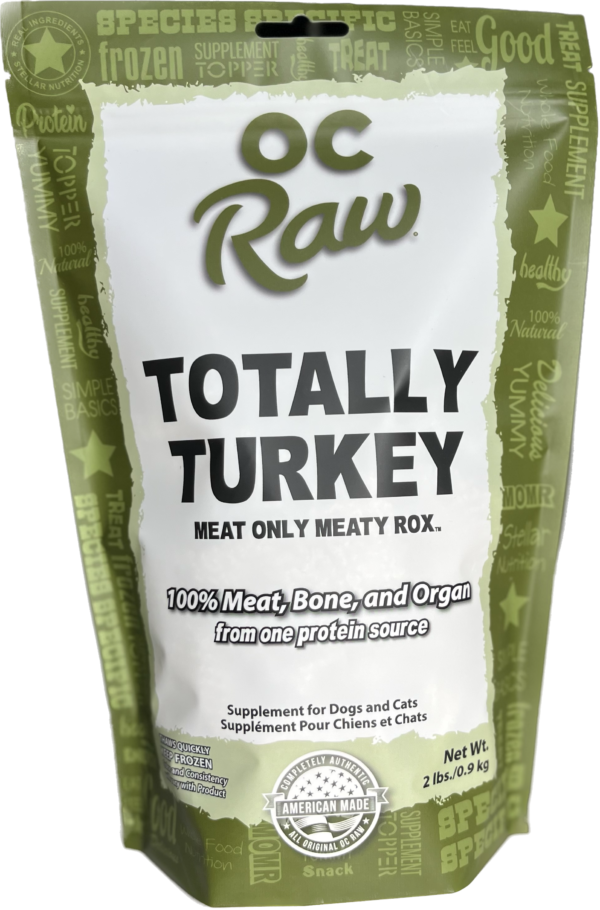 OC Raw Only Turkey Meaty Rox Topper 2lbs-Four Muddy Paws