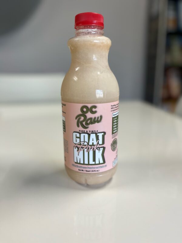 OC Raw Pink Goat Milk with Krill Oil & Blackberry 32oz-Four Muddy Paws