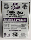 OC Raw Rabbit & Produce Patties Bulk Frozen Dog Food 18lbs-Four Muddy Paws