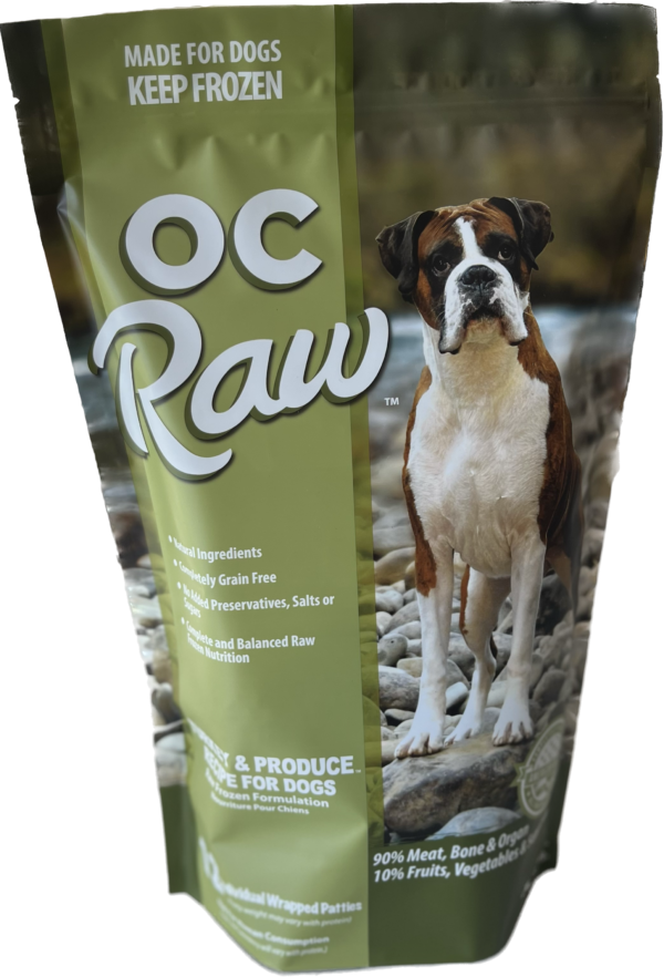 OC Raw Turkey & Produce Patties 6lbs-Four Muddy Paws