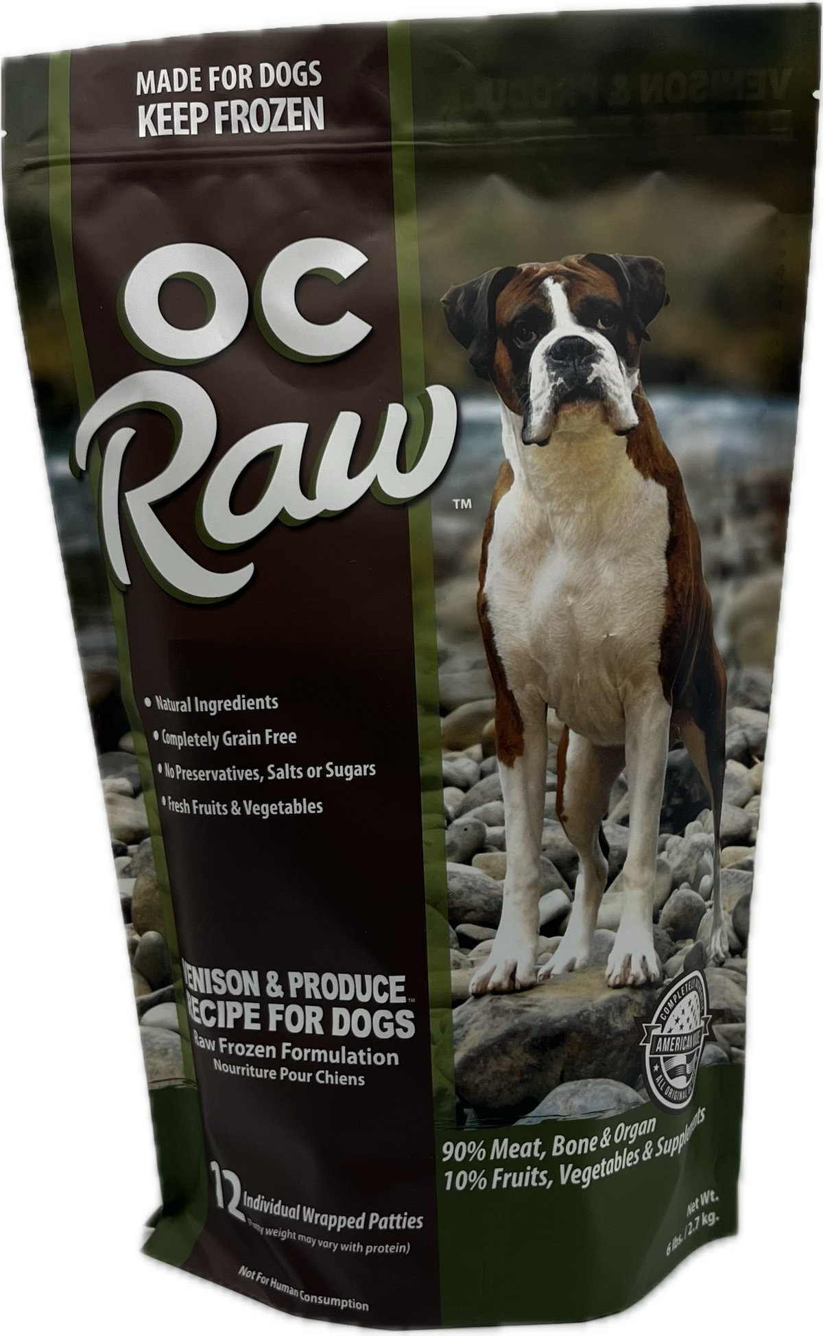 OC Raw Venison & Produce Patties Frozen Dog Food 6lbs-Four Muddy Paws