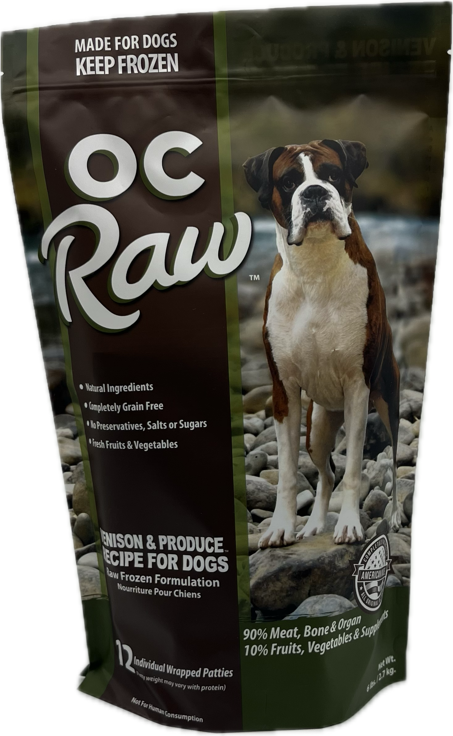 OC Raw Venison & Produce Patties Frozen Dog Food 6lbs-Four Muddy Paws