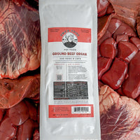 Oma's Pride Frozen Beef Ground Organs 2lb-Four Muddy Paws