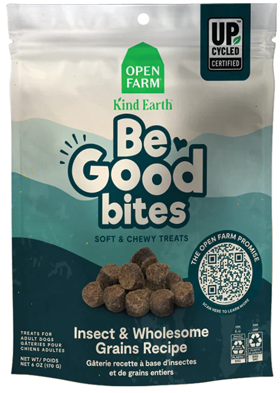 Open Farm Be Good Insect & Wholesome Grain Bites 6oz-Four Muddy Paws