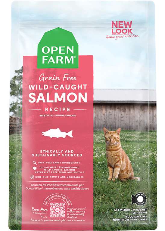 Open Farm Cat Grain Free Wild Caught Salmon 4 lbs-Four Muddy Paws