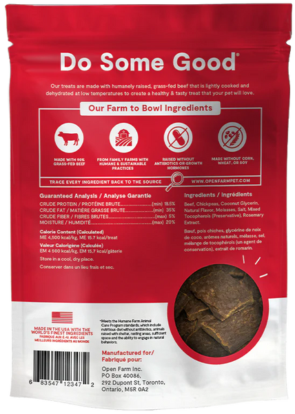 Open Farm Dehydrated Beef Treats 4.5oz-Four Muddy Paws